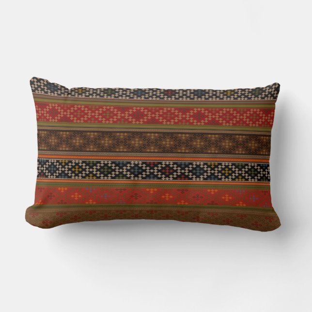 Turks Kilim Pattern Colorful Tribal Kussen (Voorkant)