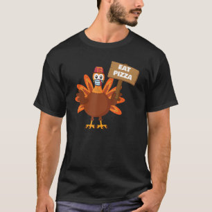 Turks Kind van het type Eat Pizza adult Vegan T-shirt