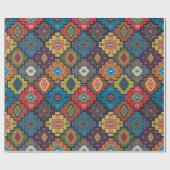 Turks kleurrijk etnisch motifpatroon cadeaupapier (Vlak)