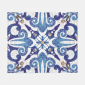 Turks Kleurrijk: Oosters Patroon Fleece Deken (Voorkant (Horizontaal))