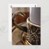 Turks Koffie Mok Macro Fotografie Briefkaart (Voorkant / Achterkant)