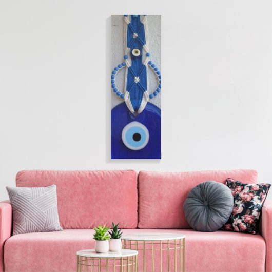 turks kralen glas amulet kwaad oog Canvas (Insitu (Woonkamer))