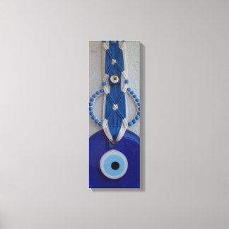 turks kralen glas amulet kwaad oog Canvas Afdruk