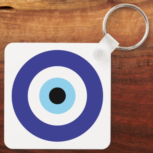 Turks Kwaad Oog Blauw Mati symbool geluk charme Sleutelhanger (Achterkant)