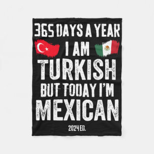 Turks Maar vandaag ben ik Mexicaans Grappig Cinco Fleece Deken