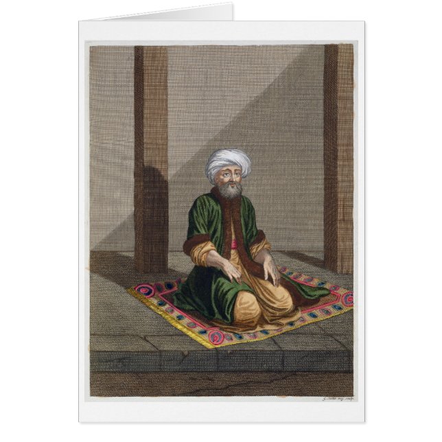 Turks Man, bidden, 18e eeuw (graven) (Voorkant)
