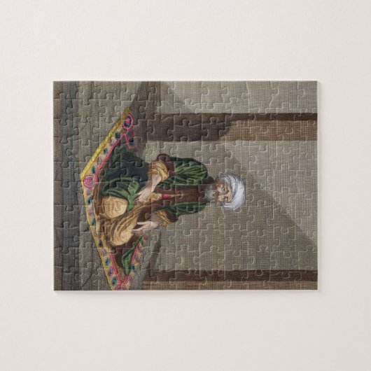 Turks Man, bidden, 18e eeuw (graven) Legpuzzel (Horizontaal)