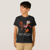 Turks Man Eat Pizza Vrouwen Kind Vegan Vegetarian  T-shirt (Voorkant volledig)