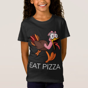 Turks Man Eat Pizza Vrouwen Kind Vegan Vegetarian T-shirt