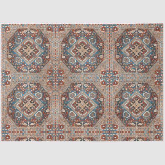 Turks Modern Mooi Oud Patroon Collectie Tissuepapier (Voorkant)