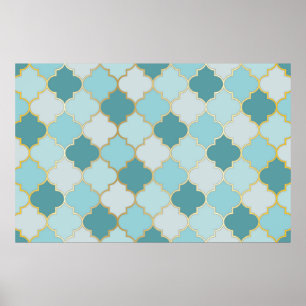 Turks moskeevenster naadloos patroon. Ramadan mu Poster