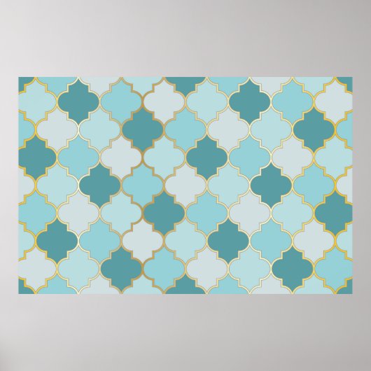 Turks moskeevenster naadloos patroon. Ramadan mu Poster (Voorkant)