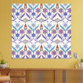 Turks mozaïek: kleurrijk naadloos patroon canvas afdruk (Insitu (Woonkamer))