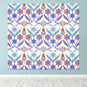 Turks mozaïek: kleurrijk naadloos patroon canvas afdruk (Insitu (Houten vloer))