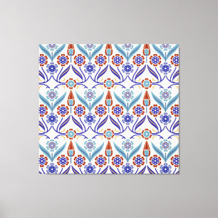 Turks mozaïek: kleurrijk naadloos patroon canvas afdruk