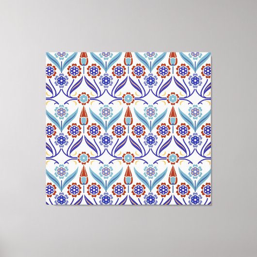 Turks mozaïek: kleurrijk naadloos patroon canvas afdruk (Voorkant)