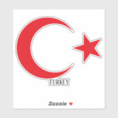 Turks nationaal emblem-patriottisch sticker (Vel)