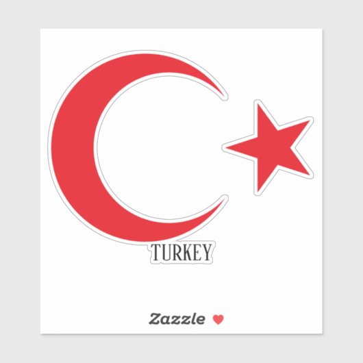 Turks nationaal emblem-patriottisch sticker (Vel)