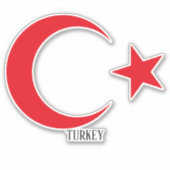 Turks nationaal emblem-patriottisch sticker (Voorkant)