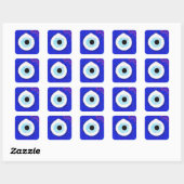Turks Nazar Evil Eye Design Vierkante Sticker (Vel)
