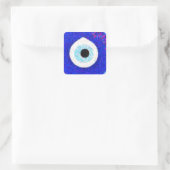 Turks Nazar Evil Eye Design Vierkante Sticker (Tas)