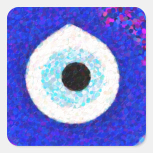 Turks Nazar Evil Eye Design Vierkante Sticker