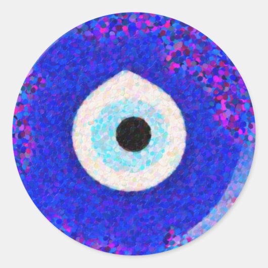 Turks ontwerp voor het aambeeld van Nazar Ronde Sticker (Voorkant)