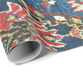 Turks oosterse tapijt, blauw cadeaupapier (Rol Hoek)