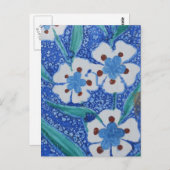 Turks Ottomaans blauw en wit keramisch tegels Briefkaart (Voorkant / Achterkant)