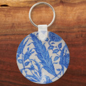 Turks Ottomaanse Blauwe en Witte Keramische tegel Sleutelhanger (Voorkant)