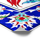 Turks-Ottomaanse Bloemenboom van het Leven Kunst Poster (Hoek)