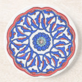 Turks Ottoman Tile Pattern-Onderzetter Zandsteen Onderzetter (Voorkant)