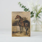 Turks paard in een stal van Theodore Gericault Briefkaart (Staand voorkant)