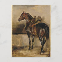 Turks paard in een stal van Theodore Gericault