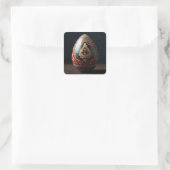 Turks Paasei Vierkante Sticker (Tas)