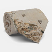 Turks Patroon Victoriaans Tan Clipper Ships Stropdas (Opgerold)