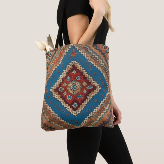 Turks Populair Mooi Oud Patroon Collectie Tote Bag (Dichtbij)
