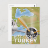Turks poster voor het klassieke reizen briefkaart (Voorkant / Achterkant)