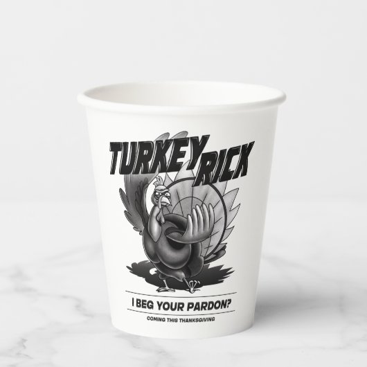 Turks Rick: "I Beg Your Pardon?" Papieren Bekers (Voorkant)