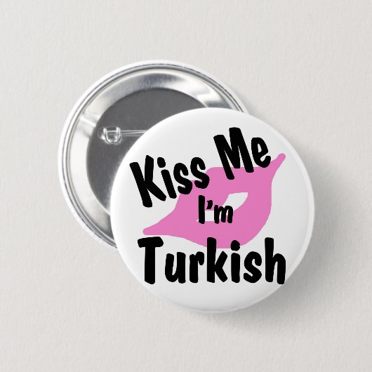turks ronde button 5,7 cm (Voorkant /achterkant)