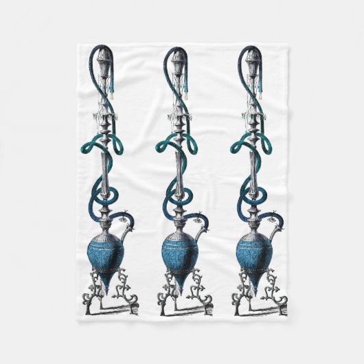 Turks rookpijp hookah shisha fleece deken (Voorkant)