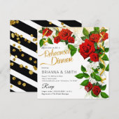 Turks Roos repetitief diner-kalligrafie Kaart (Voorkant / Achterkant)