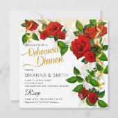 Turks Roos repetitief diner-kalligrafie Kaart (Voorkant)