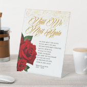 Turks Roos tot we weer bijeenkomen Funeral Poem Reclamebord Met Voetstuk (Insitu)