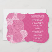 Turks roze roze draf chrysanthemum bruiloft kaart (Voorkant)