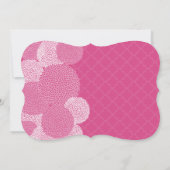 Turks roze roze draf chrysanthemum bruiloft kaart (Achterkant)