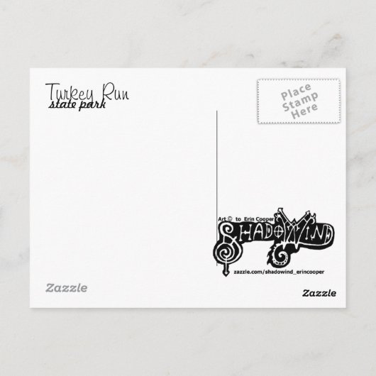 Turks staatspark Hallow Tree Briefkaart (Achterkant)