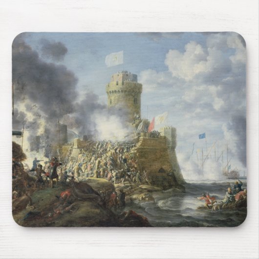 Turks Storming a Seaport, 1641 Muismat (Voorkant)