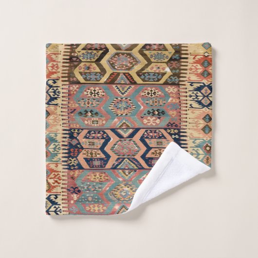 Turks tapijt Antiek Kilim Bad Handdoek (Wasdoekje)