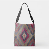 Turks tapijt Antiek Kilim Rug Crossbody Tas (Voorkant)